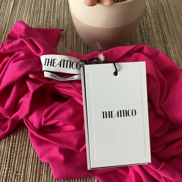 NWT The Attico Fushia Pink Mini Dress Size 42 - Picture 9 of 12